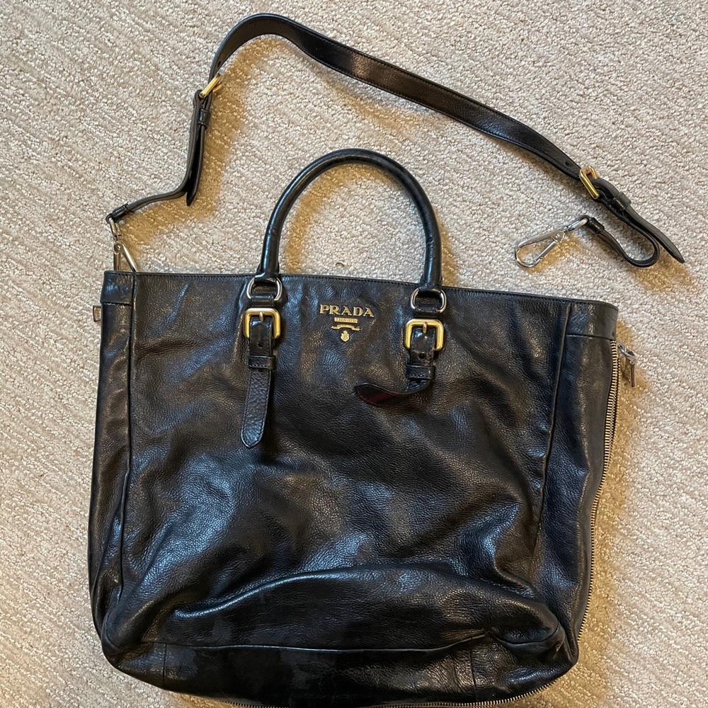 Black Prada classic tote.